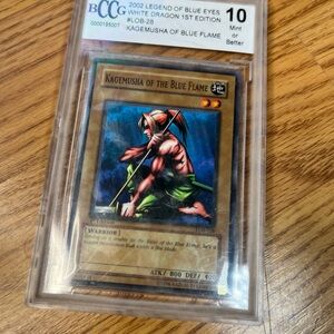 Yugioh 1st Edition Kagemusha of the Blue Flame LOB-028 PSA 10 GEM MINT Blue Eyes